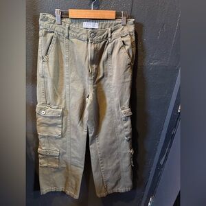 Women’s Denim Co Olive Green Cargo Pants